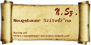 Neugebauer Szilvána névjegykártya